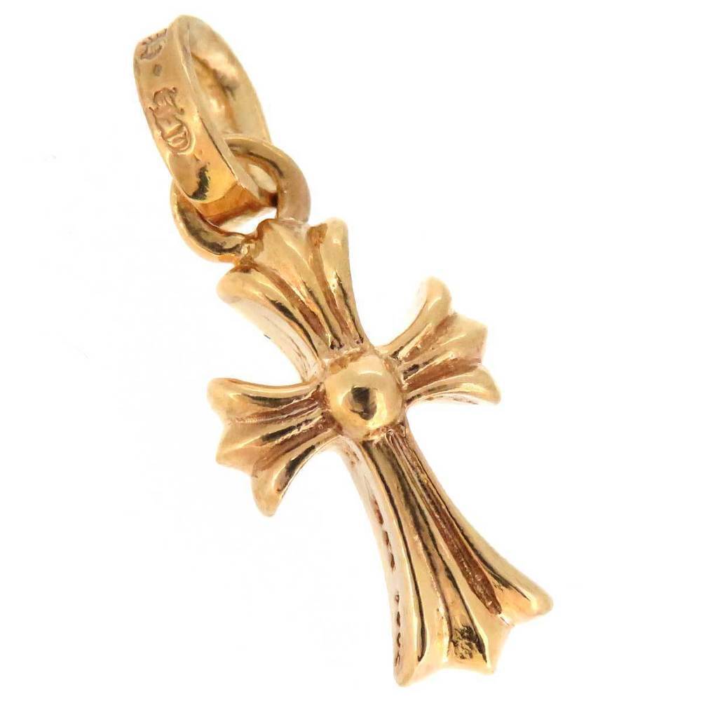 Authentic Chrome Hearts 22k Baby Fat Cross Pendant - Picture 2 of 6